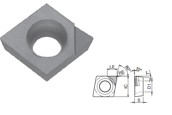 Lưỡi dao tiện PCD CCGW060204NE-KPD001