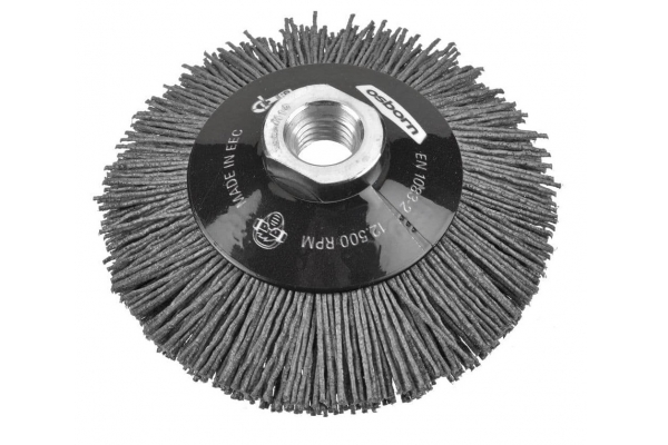 Bánh chổi làm sạch bavia sợi nylon phủ hạt mài
