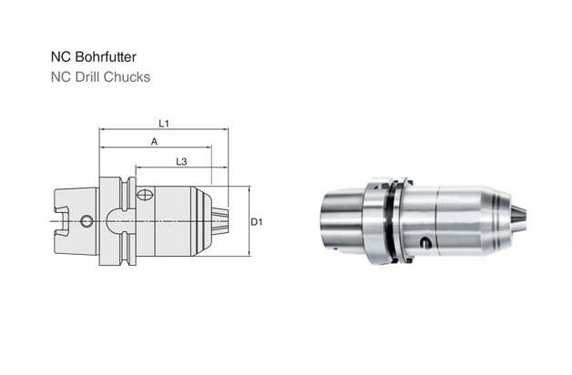 Đầu kẹp mũi khoan HSK NC
