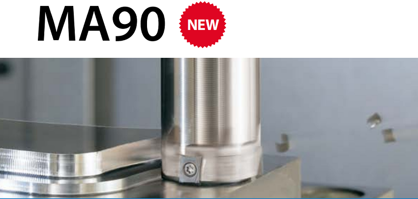 Thiết kế phương tiếp tuyến 90 độ với Lưỡi dao 4 lưỡi cắt MA90