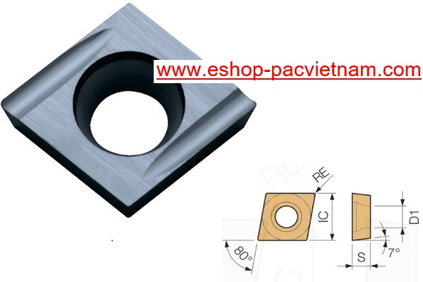Lưỡi dao tiện CCMT09T3