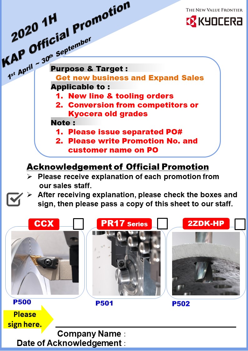 KYOCERA - CHƯƠNG TRÌNH KHUYẾN MÃI 2020 1H